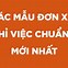 Mẫu Viết Đơn Xin Nghỉ Việc Ở Nhật